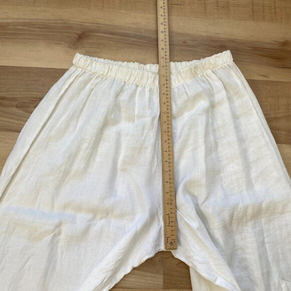 Bryn Walker Womens White 100% Linen Casbah Ultra Wide Leg Pull-On Pants Size 2XL - Picture 5 of 9